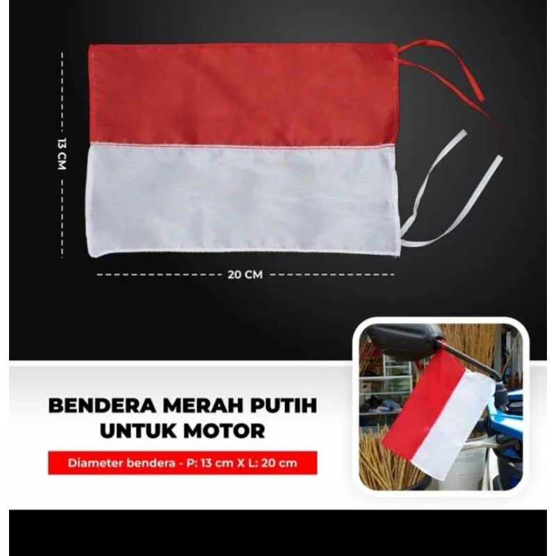 Bendera satin merah putih /bendera merah putih motor / bendera merah putih mobil / bendera merah put