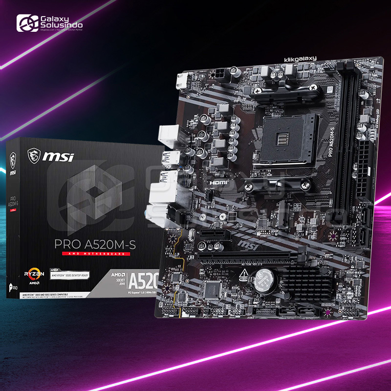 MSI PRO A520M-S - AMD A520 DDR4 AM4 Motherboard - CG