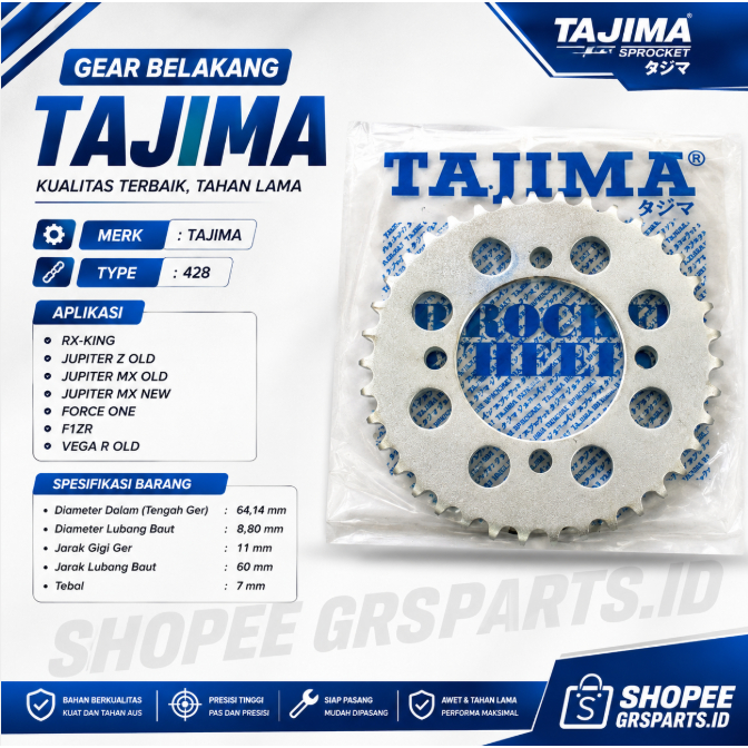 Gear gir belakang 428 428 - 30 31 33 34 35 36 37 JUPITER Z FIZR RX KING RXZ RXK ALFA SIGMA JUPITER M