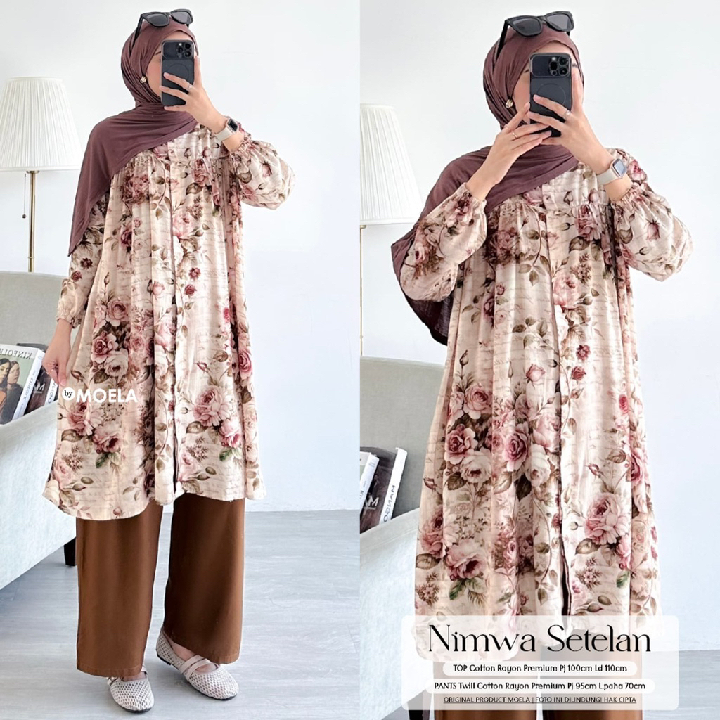 MOELA Nimwa Risa Liabi Set Rayon Setcel Oneset MWM MRS MLA Meong Solo