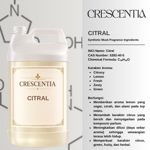 Crescentia - Citral / Raw Material Parfum / Isolates Perfumery Ingredients Bahan Parfum Citrus