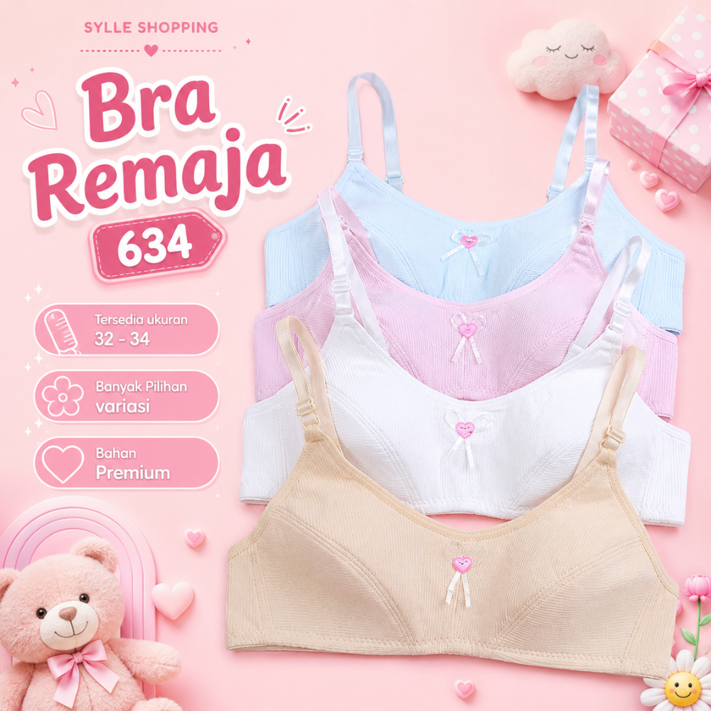 Sylle - Bra Miniset Sekolah Anak Perempuan SD / SMP / SMA Bahan Katun Halus Busa Tipis 634