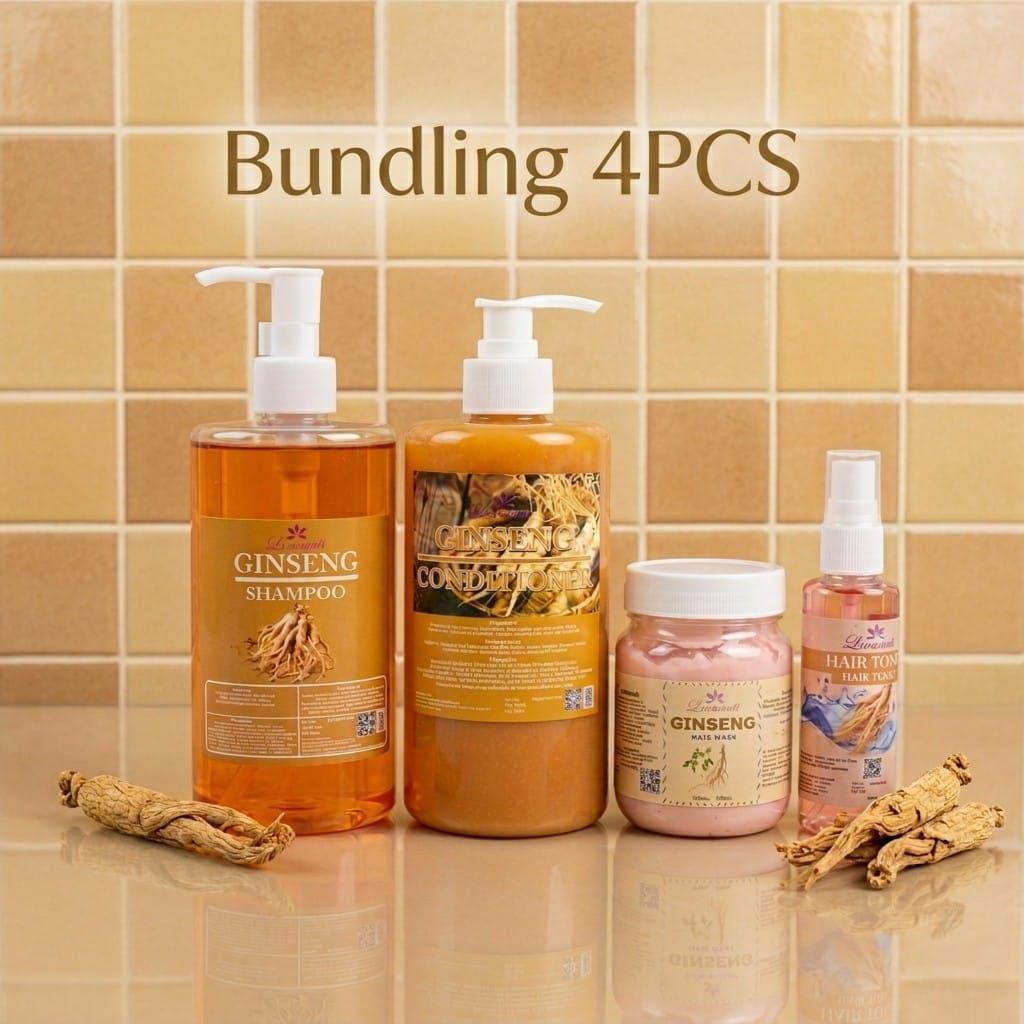 PAKET BUNDLING 4 IN 1 SHAMPOO, CONDITIONER, HAIR MASK DAN HAIR TONIK BPOM dan HALAL