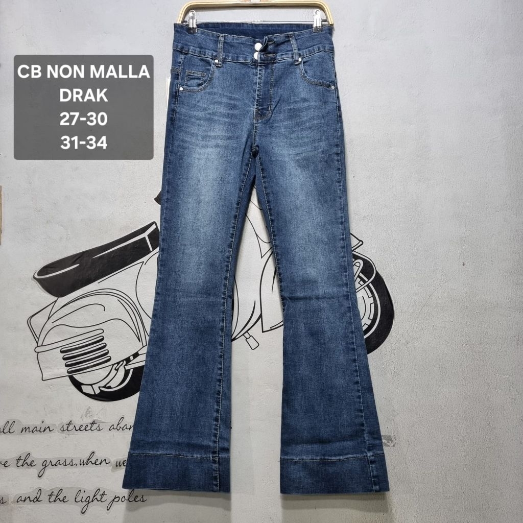Celana Cutbray Hw Jessie Dark Blue Softjeans Stretch Nine One Nine Jeans