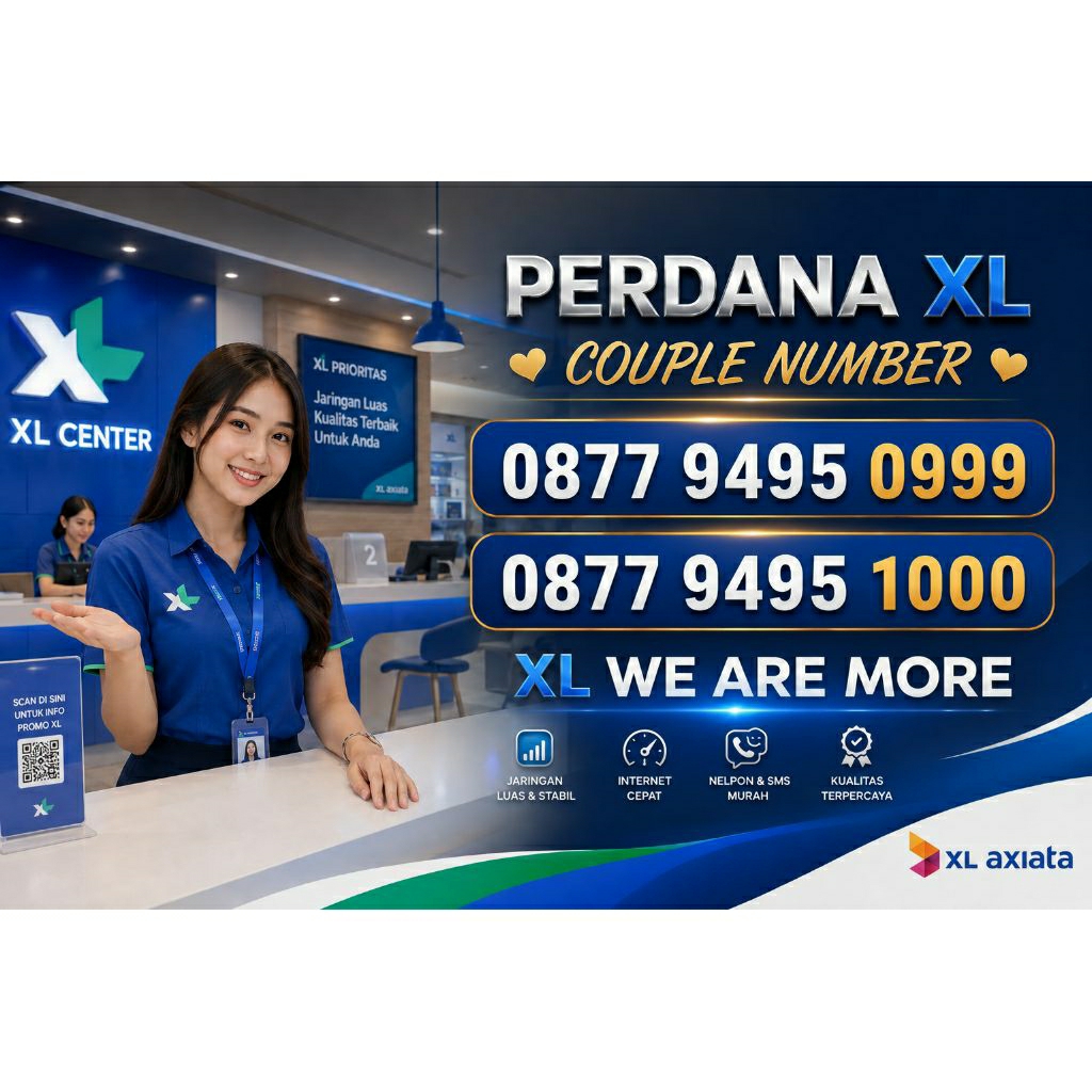 PERDANA XL NOMOR CANTIK COUPLE TRIPLE 999 0999 000 1000