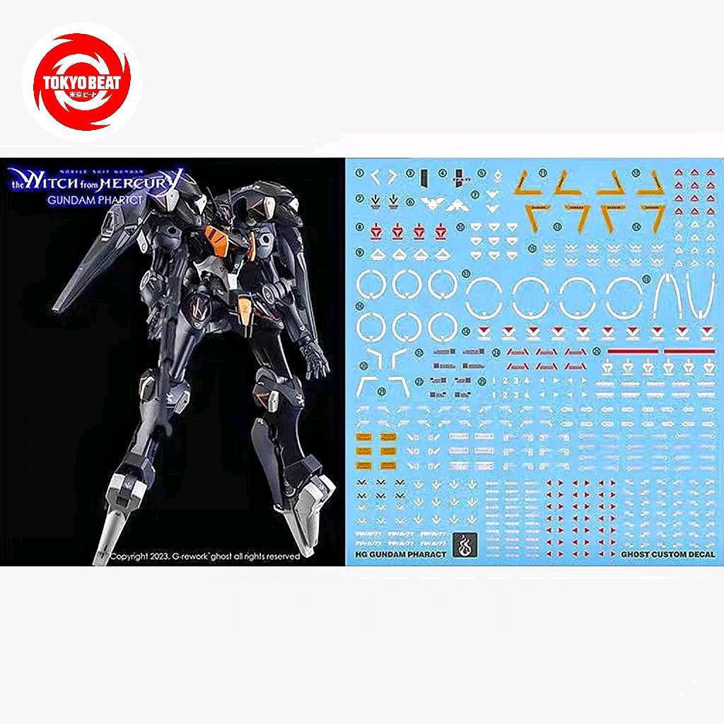HG 1/144 GUNDAM PHARACT WATER DECAL GHOST CUSTOM DECAL