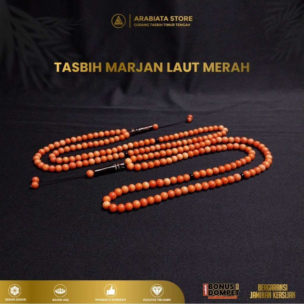 Tasbih Marjan Asli Laut Merah Import Mesir