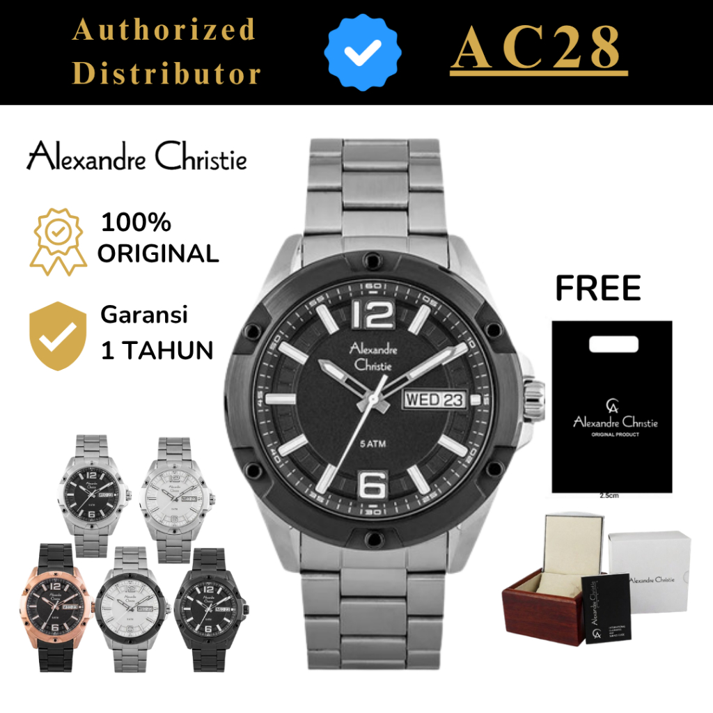 Jam Tangan Pria Alexandre Christie AC 6518 / AC6518 Original Garansi 1 Tahun