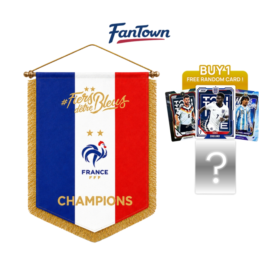 Fantown Official License 100% Original Resmi - Timnas Prancis Bendera Gantung Timnas Prancis Resmi D