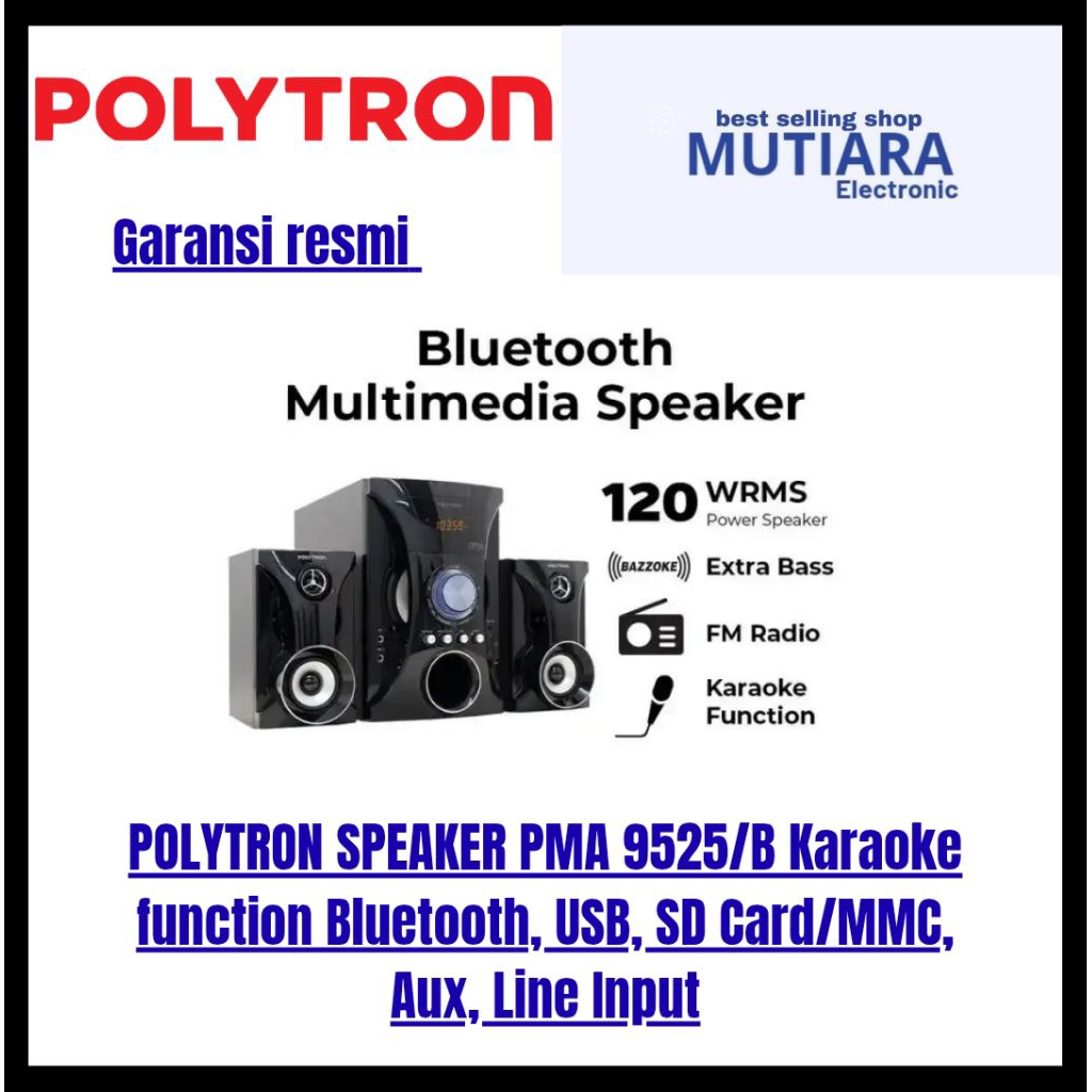 POLYTRON PMA 9525B / PMA 9525/B / PMA-9525 SPEAKER BLUETOOTH KARAOKE