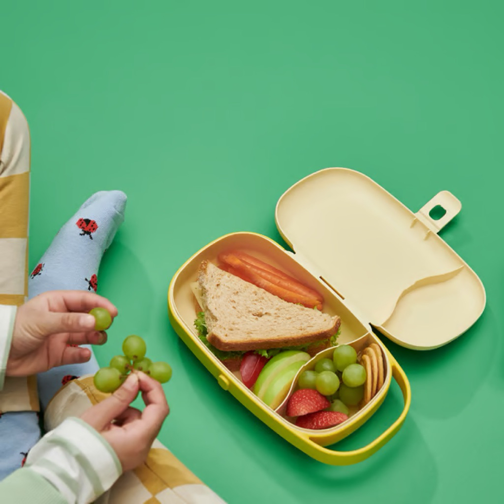 Tempat Makan Bekal Ikea Kaptenfisk Bento lunch box, yellow, 9x5x2 ¼ "