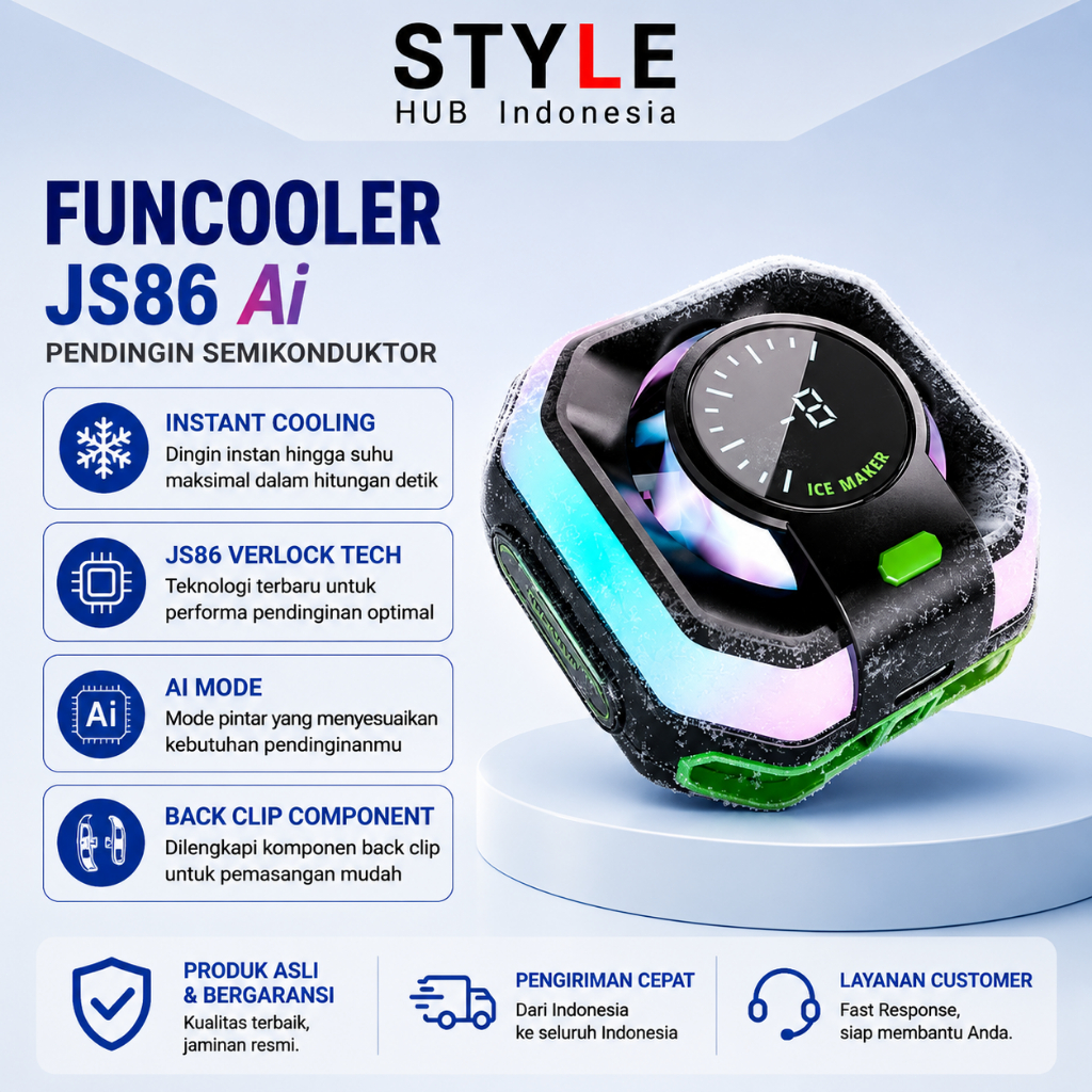 Funcooler JS86 Ai Fan Cooler Radiator Pendingin HP Cooling Fan Gaming