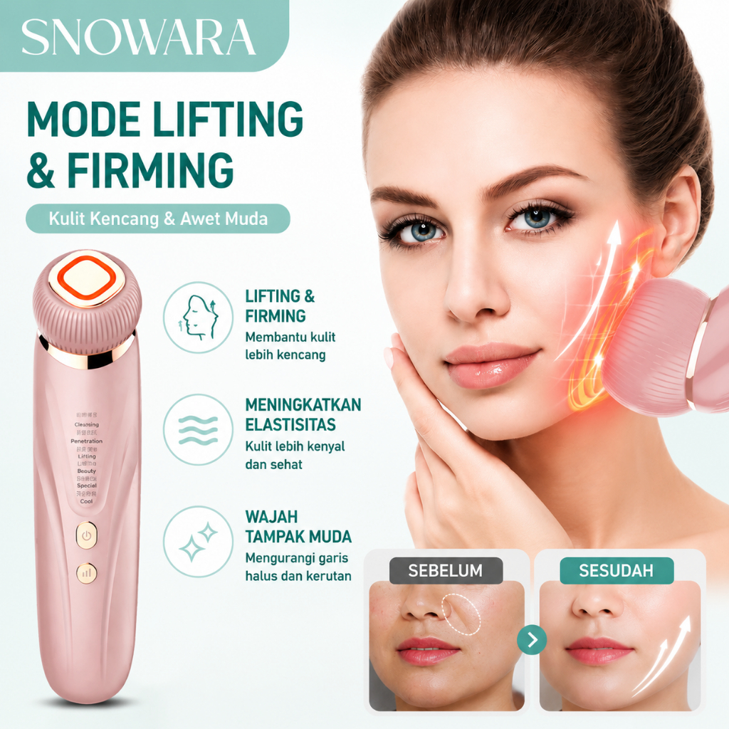 SNOWARA  Alat Kecantikan RF Multifungsi Untuk Anti-Aging & Peremajaan Kulit Alat RF Pengencang Wajah