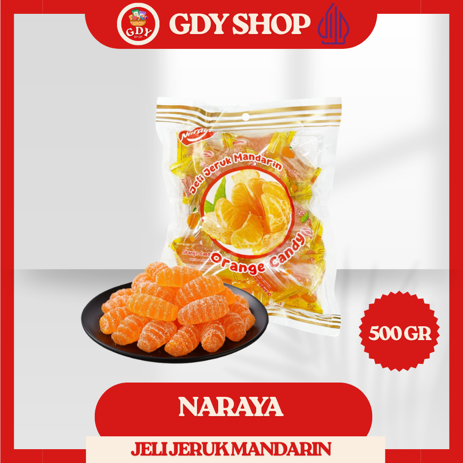 Naraya Jelly Jeruk Mandarin 500gr Halal Bpom