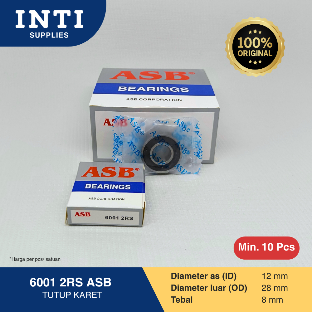 Bearing 6001 2RS ASB - Original Asli Laher