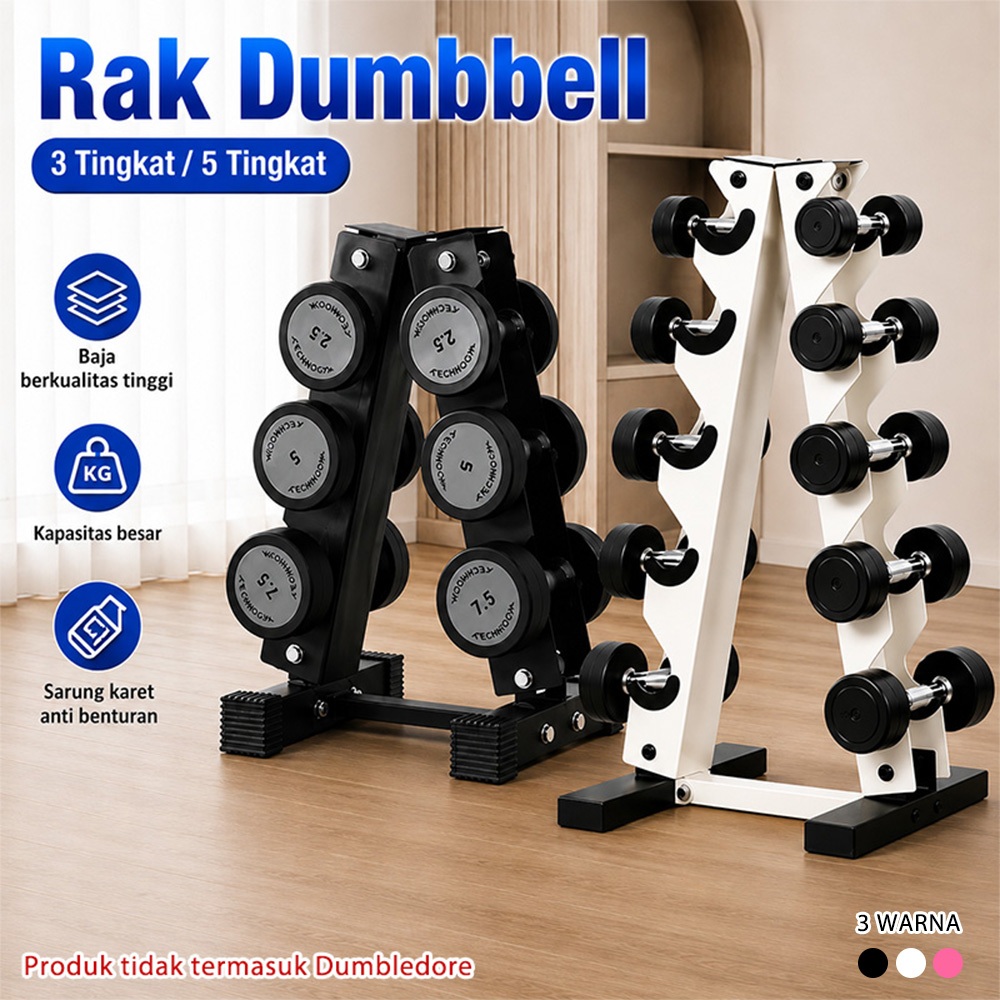Stand Dumbbell Rak Penyimpanan Barbel Rak penyimpanan Dumbbell  Tempat Penyimpanan Barbel Triangle V