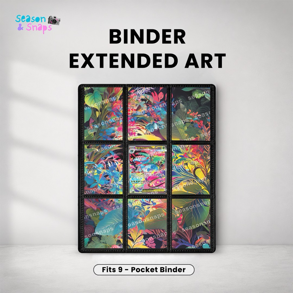 SEASONSNAPS Pokemon TCG Extended Art Binder - Mega Venusaur Ex SAR (Mega Evolution)