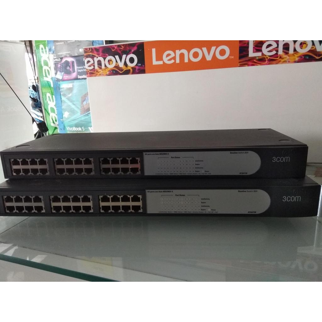 Switch Hub 3Com 3 Com Baseline 2024 3C16471 24 port