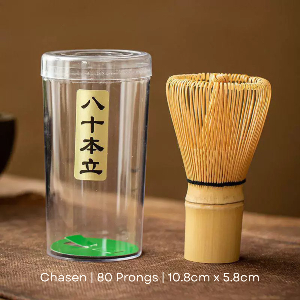Chasen Bamboo Matcha Whisk 80 Prong | Japanese style Matcha Chasen | Pengaduk Matcha Bamboo | bamboo