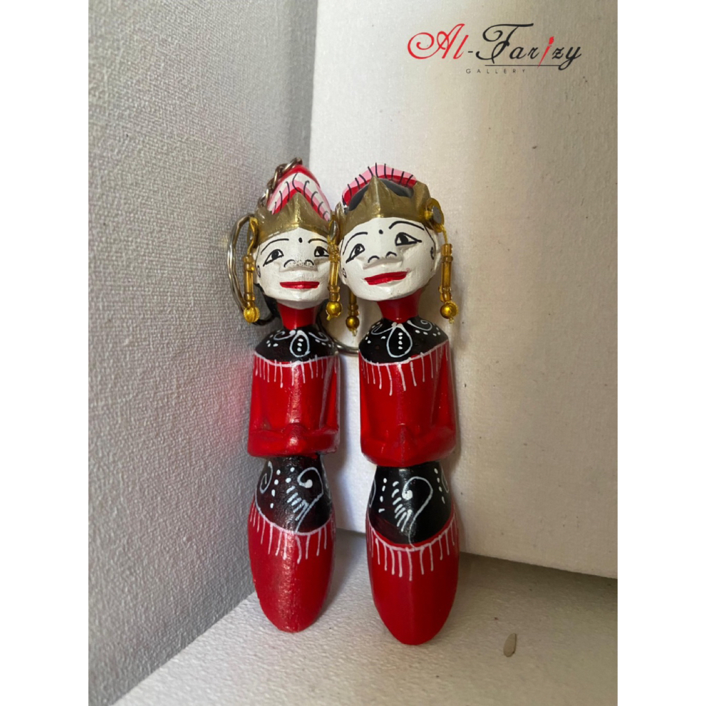 Gantungan Kunci Wayang Golek Kayu Mini – Souvenir Etnik Handcrafted