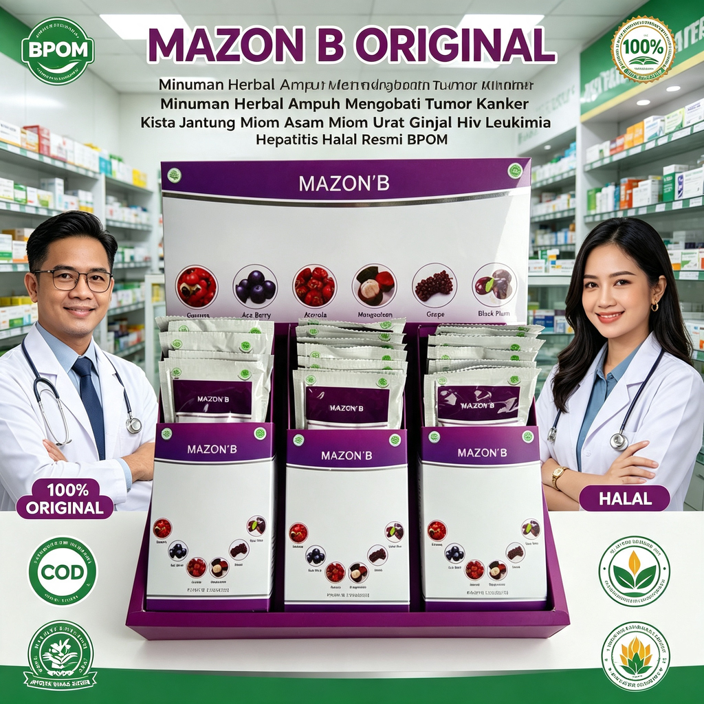 Mazon B Original Official Store 1 Box Isi 30 Sachet Minuman Herbal Ampuh Obat Tumor Kanker Kista Jan