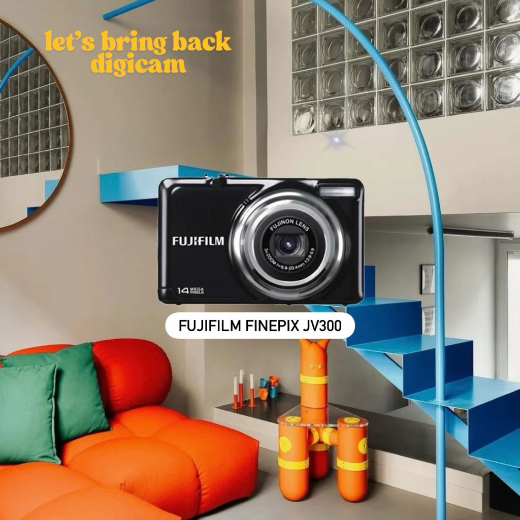 Anotherpeace Digicam Kamera Pocket Fujifilm Finepix JV300 Fullsetbox Black Normal