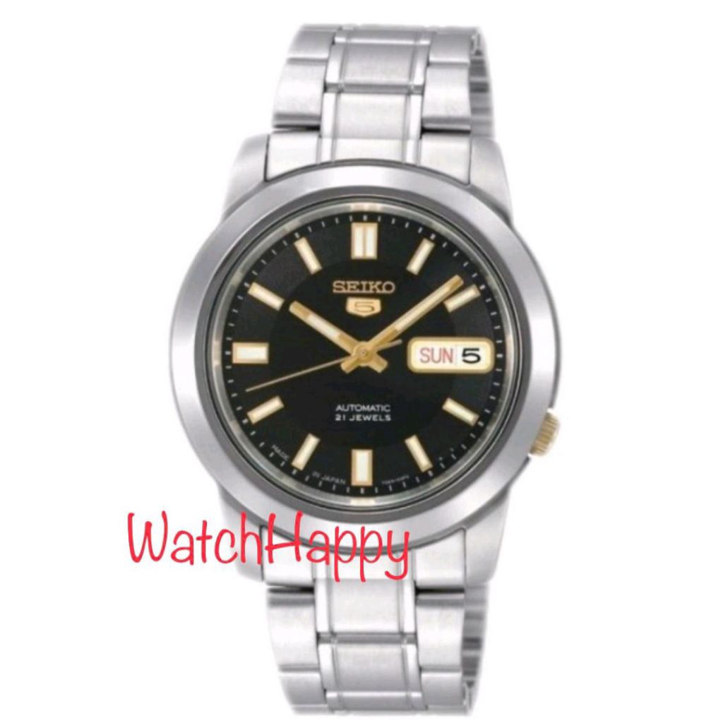 WatchHappy Seiko 5 SNKK17K1 Automatic BLUE dial Men DayDate SNKK17 Analog Display Best 100%ORIGINAL