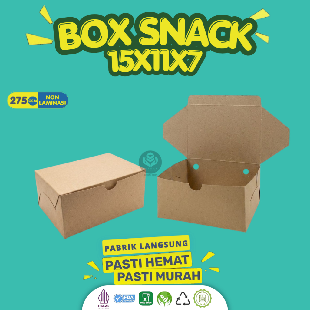 Dus Snack 15x11 Box Kue 11x15 Dus Kue 15x11 (B44K1-15X11X7)