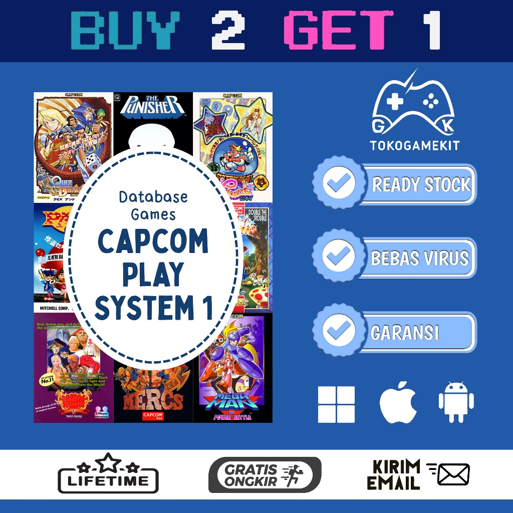 [G0415] Database Games - CAPCOM PLAY SYSTEM 1 (cps1) (1976) - Game PC HP Windows Android MacOS IOS