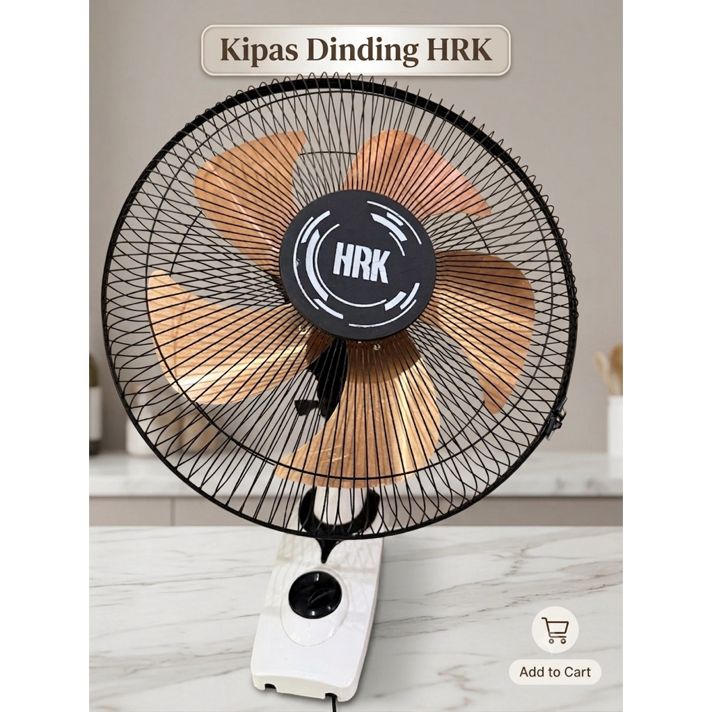 Kipas Angin Dinding Murah HRK 12” / 16” (besi/mika)