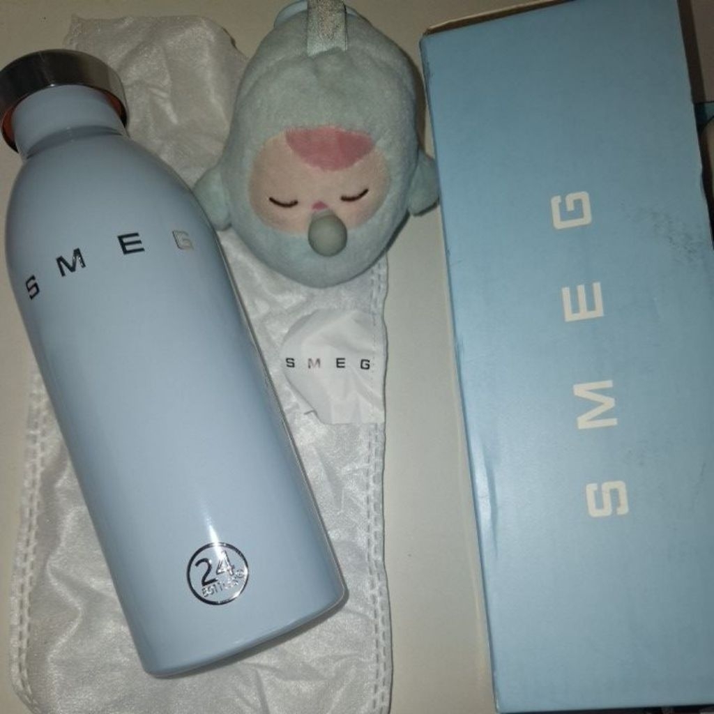 smeg wallmug tumblr sky blue stainless 304 500ml