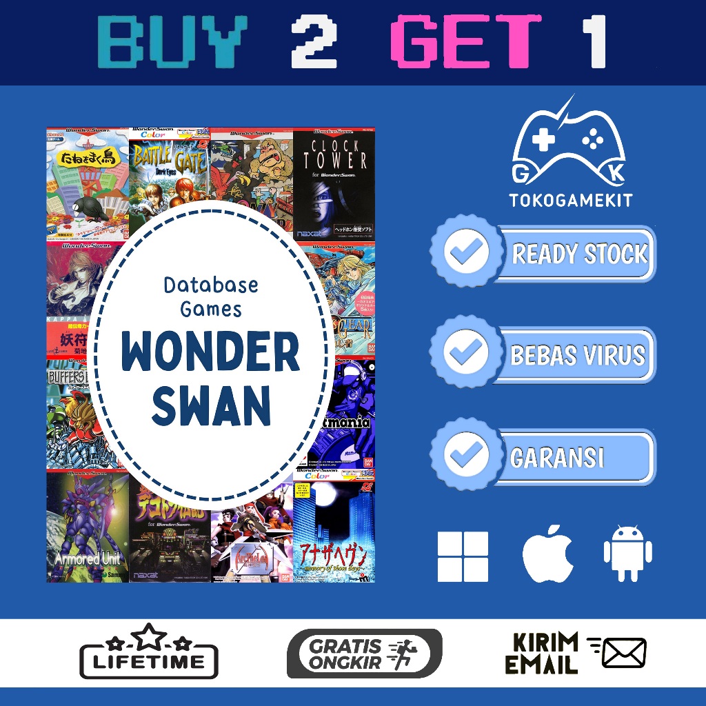 [G0417] Database Games - WonderSwan (wswan) (1999) - Game PC HP Windows Android MacOS IOS