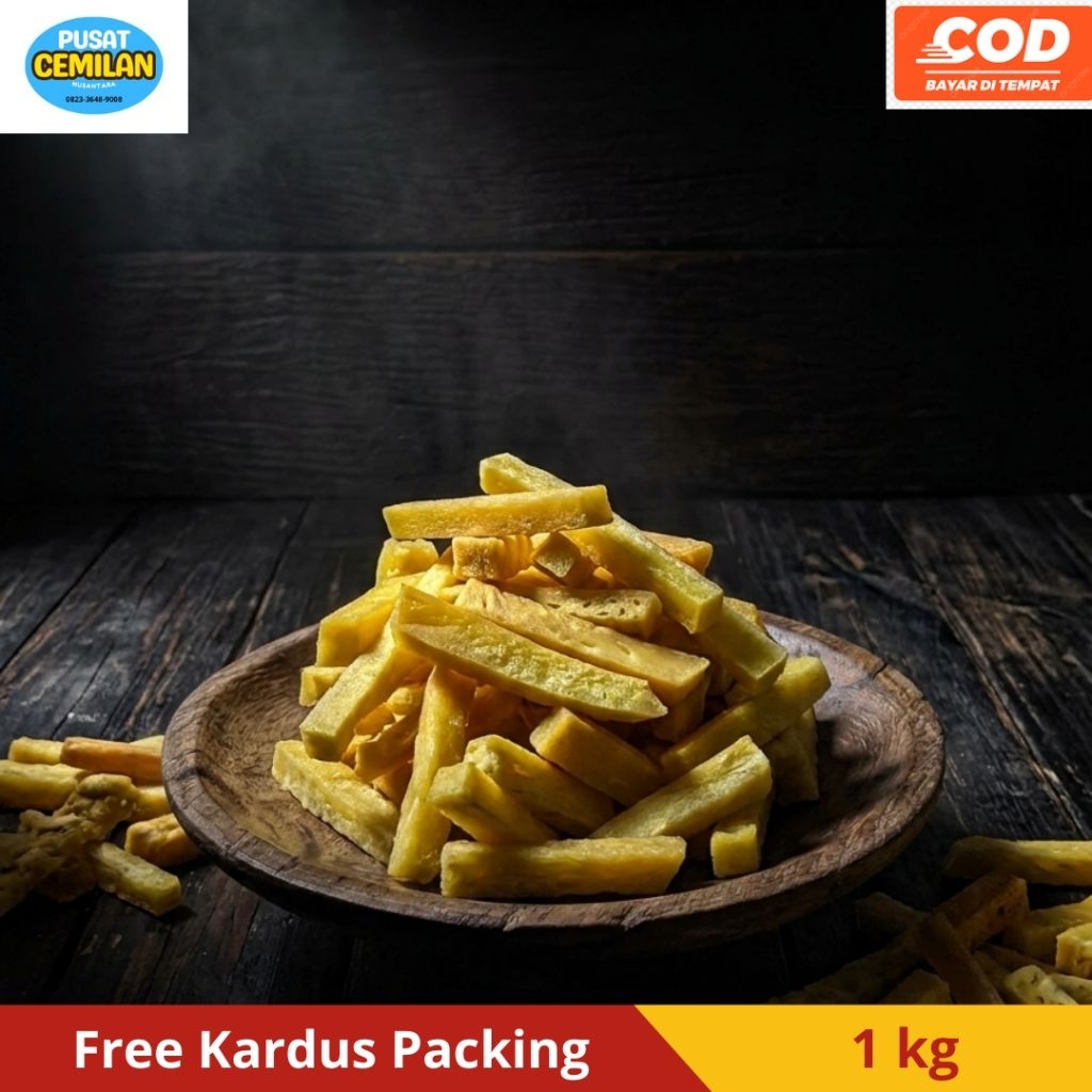 Snack Kiloan | Stik Sukun | Keripik | Makanan ringan | Murah Enak Gurih Asin Pedas Krispi Crispy | C