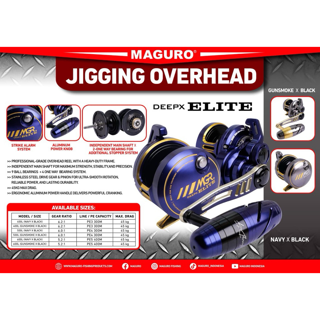 REEL PANCING OH MAGURO DEEP-X ELITE TERBARU