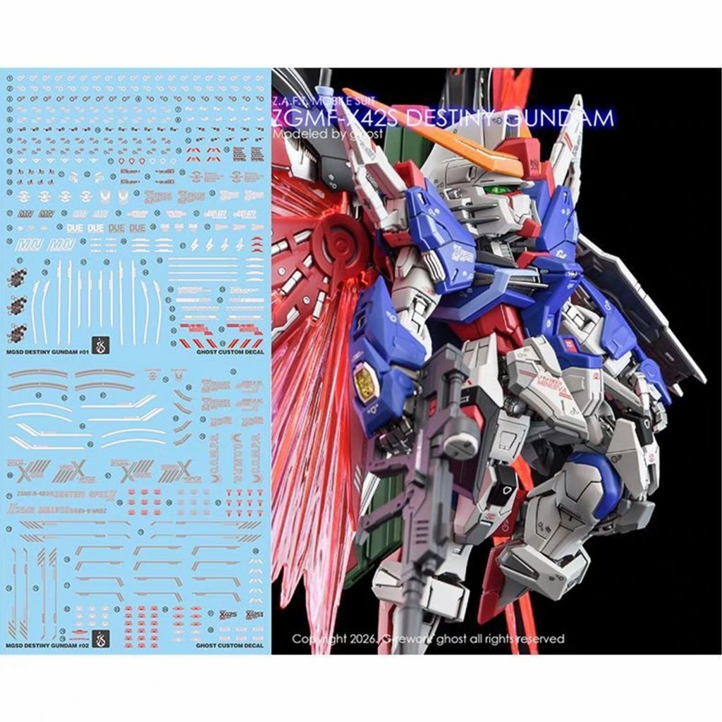 MGSD DESTINY GUNDAM WATER DECAL GHOST CUSTOM DECAL