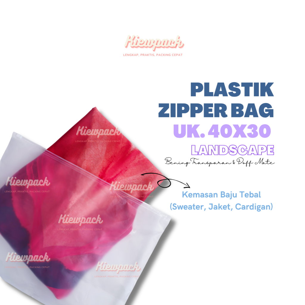 Plastik Klip Besar - Plastik Ziplock - Klip - Ziplock Plastik - Ziplock Bening Dan Doff Landscape 40