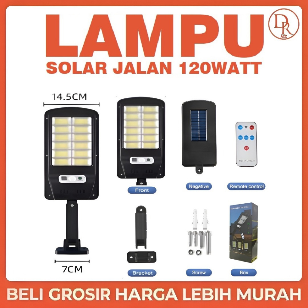 Lampu Jalan LED Tenaga Surya 120W Panel Surya untuk Penerangan Outdoor