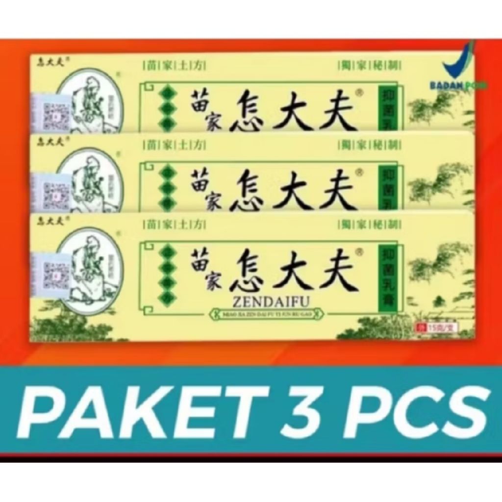 Paket 3 PCS Zudaifu Salep Cina Ampuh Gatal Kulit