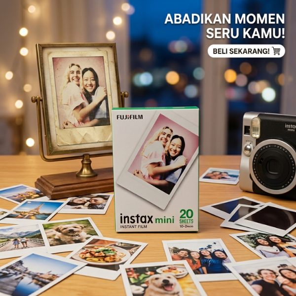 REFILL FUJIFILM INSTAX MINI PUTIH POLOS 20 LEMBAR - Expired Sampai 2028