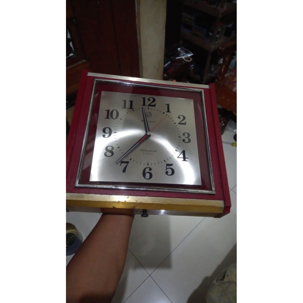 Jam kuno antik transistor Telesonic silicon clock japan