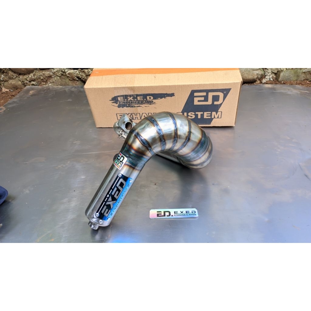 knalpot goped/pemotong rumput 50cc , 63cc , X5 mesin kiri exed