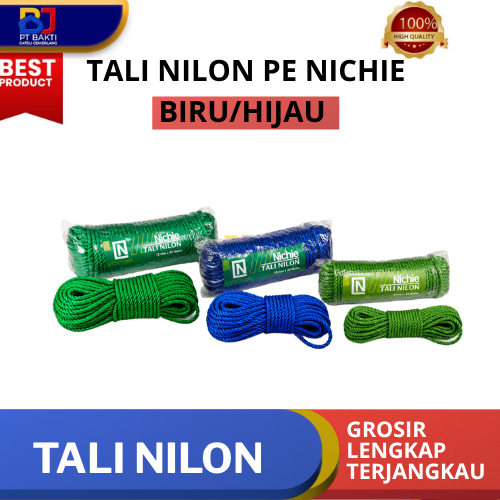 TALI NILON PE NICHIE / 30MTR BIRU/HIJAU / Tali Nilon Nichie / Nichie Tali Nilon/ TALI TAMPAR