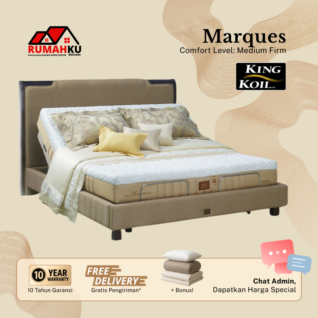 KASUR KINGKOIL - KASUR FULL LATEX KINGKOIL MARQUES M26 - NOBLE -  KING KOIL
