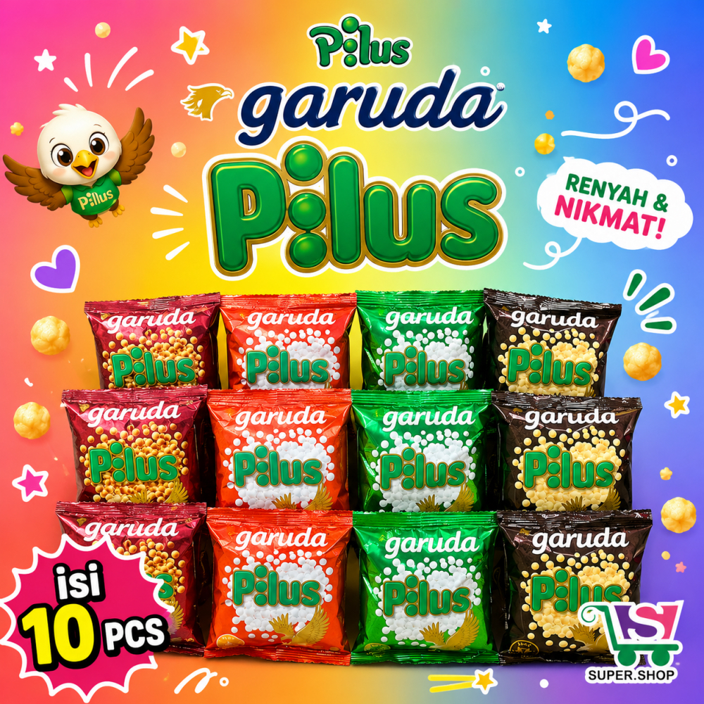Pilus Garuda Original / Rumput Laut / Sapi Panggang (isi 10 pcs)