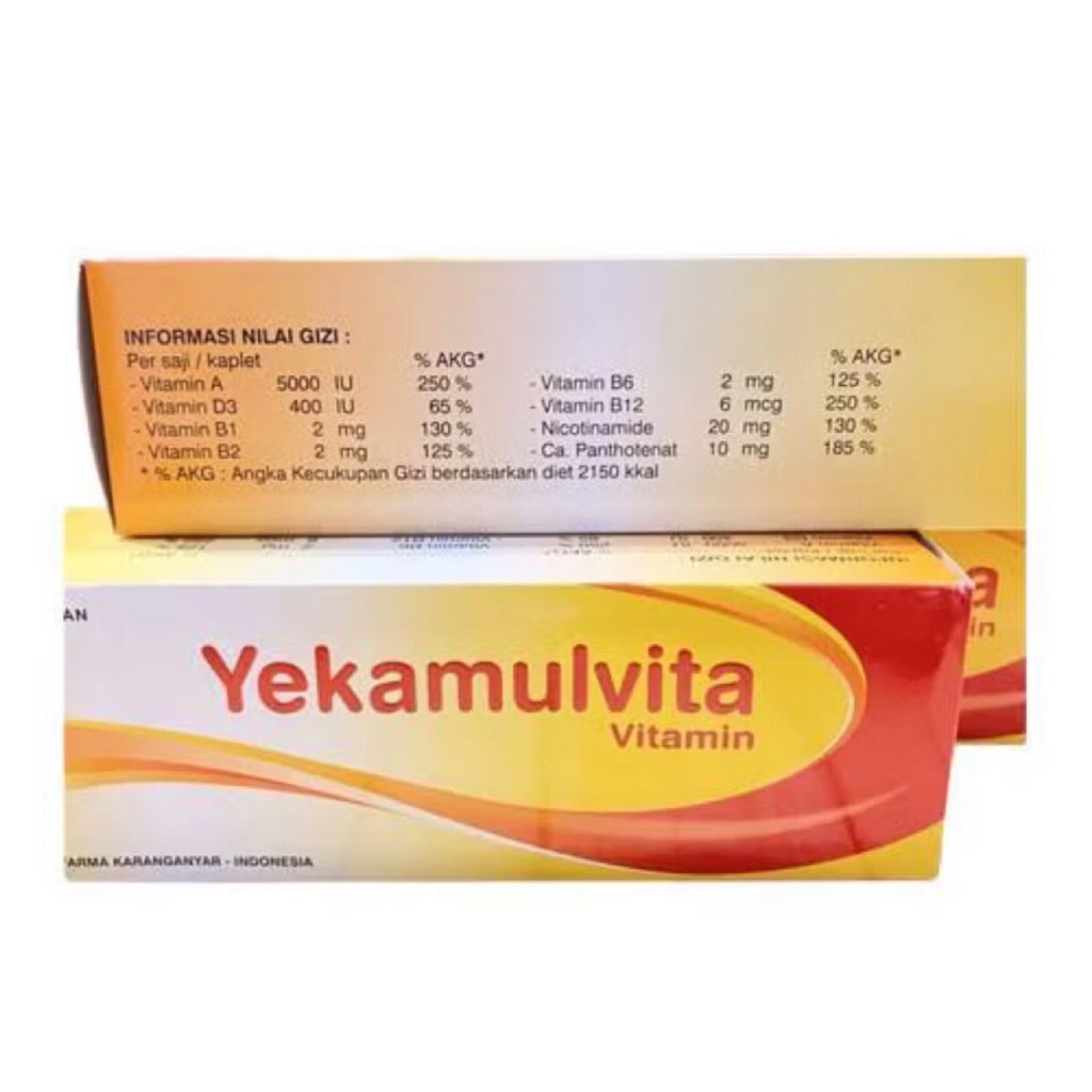 Multivitamin Yekamulvita 100 Kapsul - Memenuhi Kebutuhan Vitamin Harian