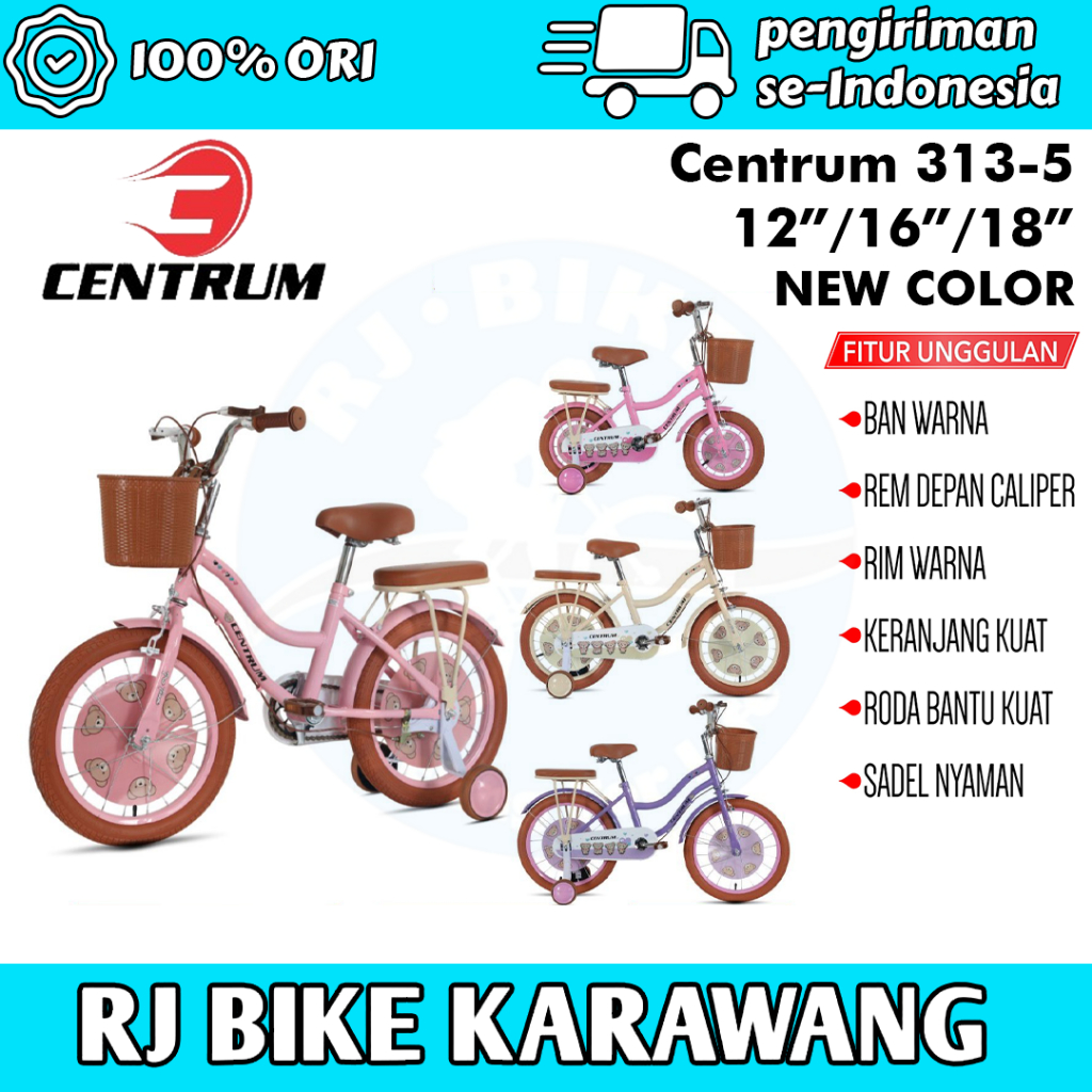 SEPEDA MINI PEREMPUAN ANAK CENTRUM  313 dan 313-5