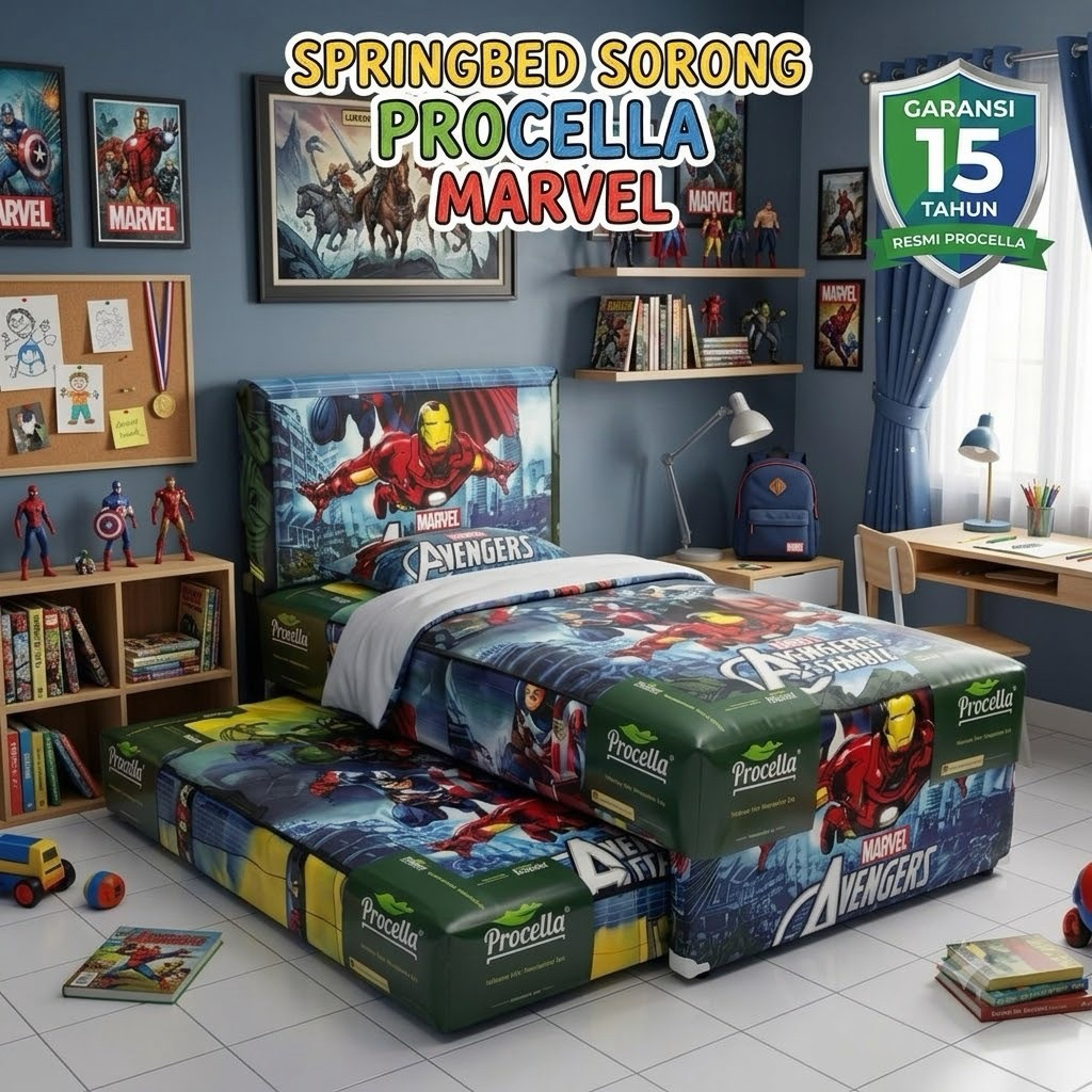 Springbed Sorong Procella 2 in1 / Springbed Sorong Avenger / Ranjang Tingkat Anak 2in1 / Kasur Anak 