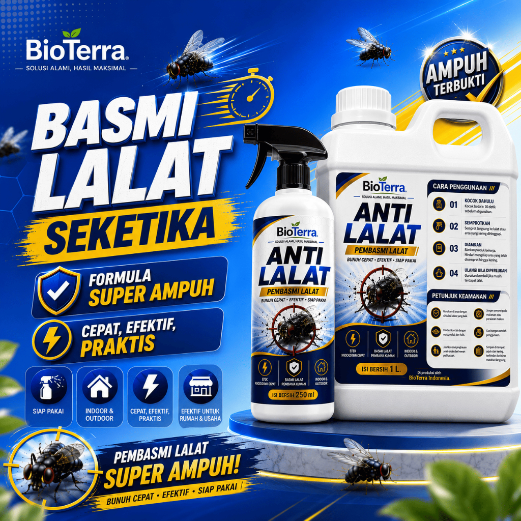 BioTerra Obat Pembasmi Lalat Super Ampuh / Cairan Racun Pembasmi Lalat dan Serangga Ampuh / OBAT RAC