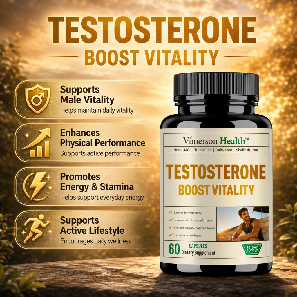 Vimerson Health Testosterone Support Dukungan Vitalitas Pria Harian 60 kapsul