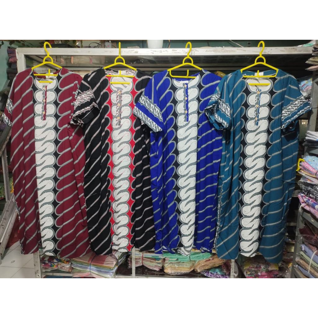 Daster Bunga Siantan Kancing, Leher Kota